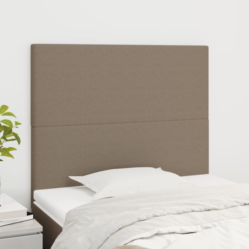 vidaXL Kopfteile 2 Stk. Taupe 90x5x78/88 cm Stoff vidaXL Kopfteile 2 Stk. Taupe 90x5x78/88 cm Stoff