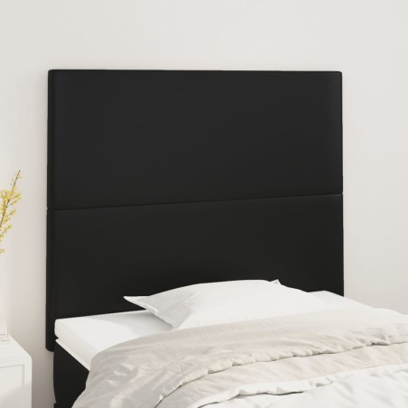 vidaXL Kopfteile 2 Stk. Schwarz 80x5x78/88 cm Kunstleder