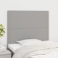 vidaXL Kopfteile 2 Stk. Hellgrau 100x5x78/88 cm Stoff