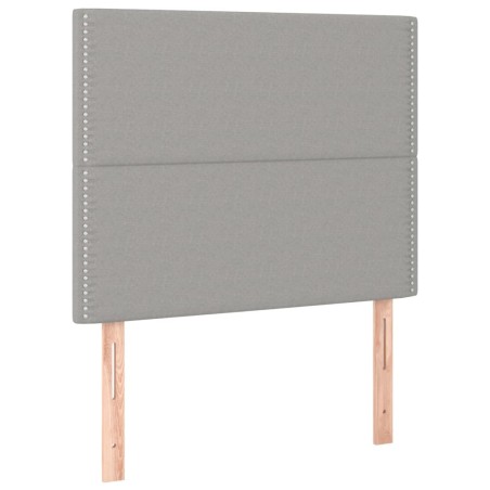 vidaXL Kopfteile 2 Stk. Hellgrau 100x5x78/88 cm Stoff