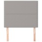 vidaXL Kopfteile 2 Stk. Hellgrau 100x5x78/88 cm Stoff