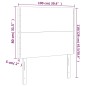 vidaXL Kopfteile 2 Stk. Hellgrau 100x5x78/88 cm Stoff