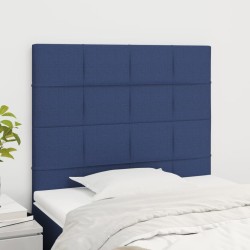 vidaXL Kopfteile 2 Stk. Blau 90x5x78/88 cm Stoff