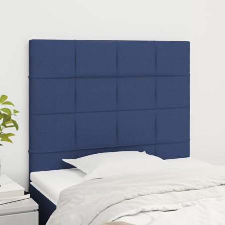 vidaXL Kopfteile 2 Stk. Blau 90x5x78/88 cm Stoff