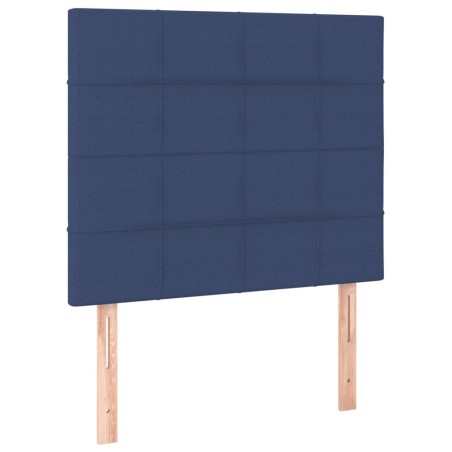 vidaXL Kopfteile 2 Stk. Blau 90x5x78/88 cm Stoff