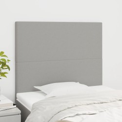 vidaXL Kopfteile 2 Stk. Hellgrau 90x5x78/88 cm Stoff