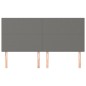 vidaXL Kopfteile 4 Stk. Dunkelgrau 80x5x78/88 cm Stoff