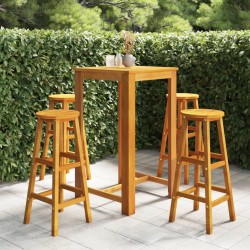 vidaXL 5-tlg. Gartenbar-Set Massivholz Akazie