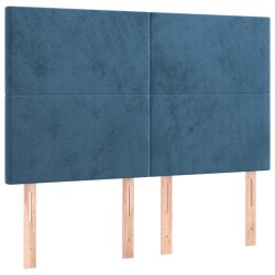 vidaXL Kopfteile 4 Stk. Dunkelblau 72x5x78/88 cm Samt