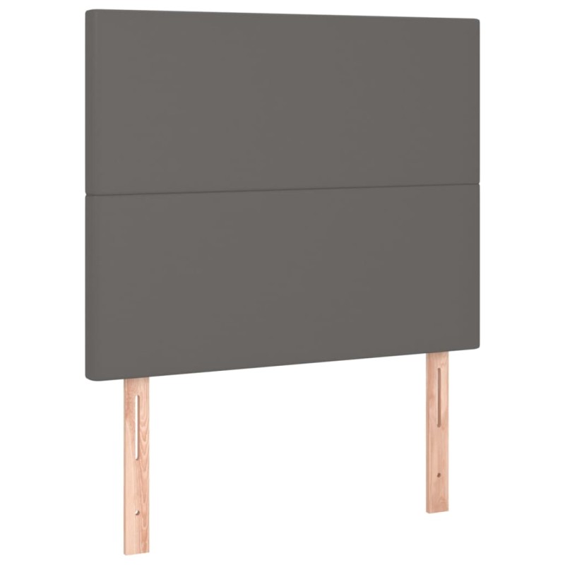 vidaXL Kopfteile 2 Stk. Grau 80x5x78/88 cm Kunstleder