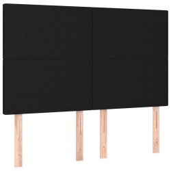 vidaXL Kopfteile 4 Stk. Schwarz 72x5x78/88 cm Stoff
