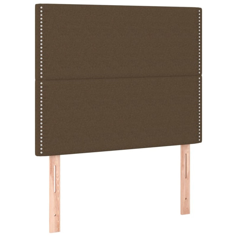 vidaXL Kopfteile 2 Stk. Dunkelbraun 100x5x78/88 cm Stoff