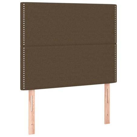 vidaXL Kopfteile 2 Stk. Dunkelbraun 100x5x78/88 cm Stoff