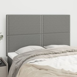 vidaXL Kopfteile 4 Stk. Dunkelgrau 72x5x78/88 cm Stoff