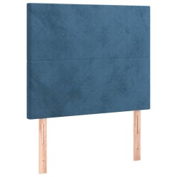 vidaXL Kopfteile 2 Stk. Dunkelblau 100x5x78/88 cm Samt