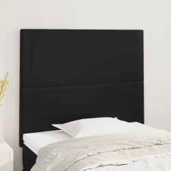 vidaXL Kopfteile 2 Stk. Schwarz 90x5x78/88 cm Kunstleder