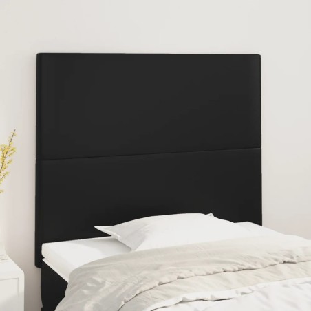 vidaXL Kopfteile 2 Stk. Schwarz 90x5x78/88 cm Kunstleder