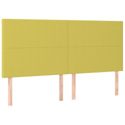 vidaXL Kopfteile 4 Stk. Grün 100x5x78/88 cm Stoff