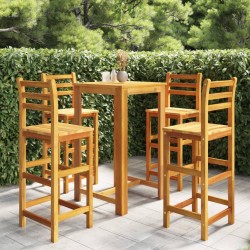 vidaXL 5-tlg. Gartenbar-Set Massivholz Akazie