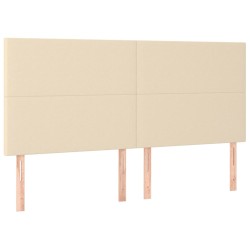 vidaXL Kopfteile 4 Stk. Creme 90x5x78/88 cm Stoff