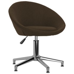 Esszimmerstühle 2 Stk. Drehbar Dunkelbraun Stoff