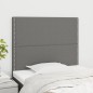 vidaXL Kopfteile 2 Stk. Dunkelgrau 100x5x78/88 cm Stoff