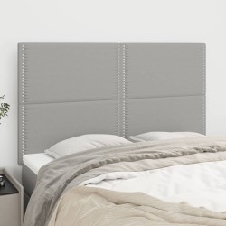 vidaXL Kopfteile 4 Stk. Hellgrau 72x5x78/88 cm Stoff