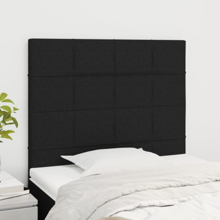 vidaXL Kopfteile 2 Stk. Schwarz 80x5x78/88 cm Stoff