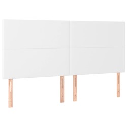 vidaXL Kopfteile 4 Stk. Weiß 90x5x78/88 cm Kunstleder