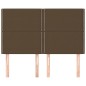 vidaXL Kopfteile 4 Stk. Dunkelbraun 72x5x78/88 cm Stoff