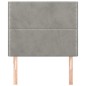 vidaXL Kopfteile 2 Stk. Hellgrau 100x5x78/88 cm Samt