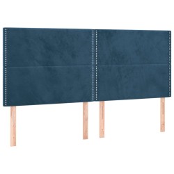 vidaXL Kopfteile 4 Stk. Dunkelblau 100x5x78/88 cm Samt