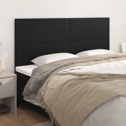 vidaXL Kopfteile 4 Stk. Schwarz 90x5x78/88 cm Kunstleder