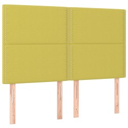 vidaXL Kopfteile 4 Stk. Grün 72x5x78/88 cm Stoff