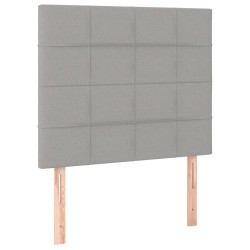 vidaXL Kopfteile 2 Stk. Hellgrau 90x5x78/88 cm Stoff