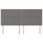 vidaXL Kopfteile 4 Stk. Dunkelgrau 100x5x78/88 cm Stoff