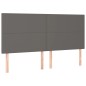 vidaXL Kopfteile 4 Stk. Grau 90x5x78/88 cm Kunstleder
