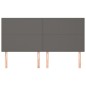 vidaXL Kopfteile 4 Stk. Grau 90x5x78/88 cm Kunstleder