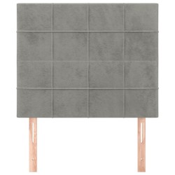 vidaXL Kopfteile 2 Stk. Hellgrau 90x5x78/88 cm Samt