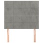 vidaXL Kopfteile 2 Stk. Hellgrau 90x5x78/88 cm Samt