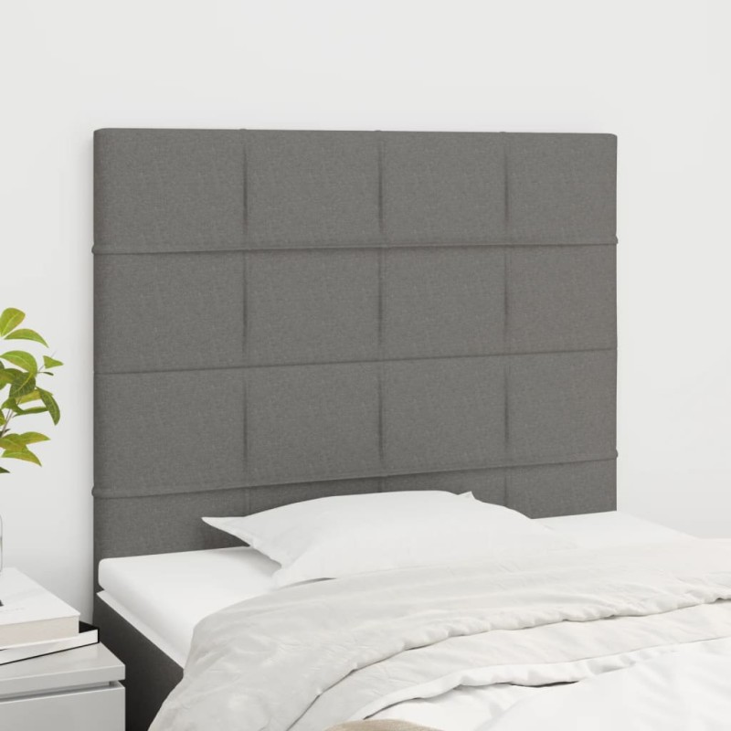 vidaXL Kopfteile 2 Stk. Dunkelgrau 90x5x78/88 cm Stoff vidaXL Kopfteile 2 Stk. Dunkelgrau 90x5x78/88 cm Stoff