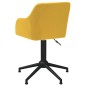 Esszimmerstühle 2 Stk. Drehbar Gelb Stoff Esszimmerstühle 2 Stk. Drehbar Gelb Stoff