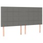 vidaXL Kopfteile 4 Stk. Dunkelgrau 100x5x78/88 cm Stoff vidaXL Kopfteile 4 Stk. Dunkelgrau 100x5x78/88 cm Stoff