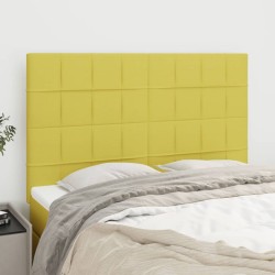 vidaXL Kopfteile 4 Stk. Grün 72x5x78/88 cm Stoff
