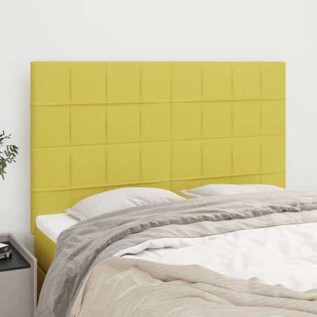 vidaXL Kopfteile 4 Stk. Grün 72x5x78/88 cm Stoff