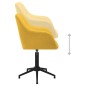 Esszimmerstühle 2 Stk. Drehbar Gelb Stoff Esszimmerstühle 2 Stk. Drehbar Gelb Stoff