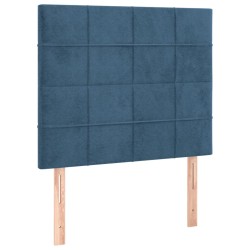 vidaXL Kopfteile 2 Stk. Dunkelblau 100x5x78/88 cm Samt