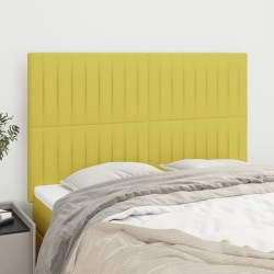vidaXL Kopfteile 4 Stk. Grün 72x5x78/88 cm Stoff