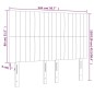 vidaXL Kopfteile 4 Stk. Grün 72x5x78/88 cm Stoff
