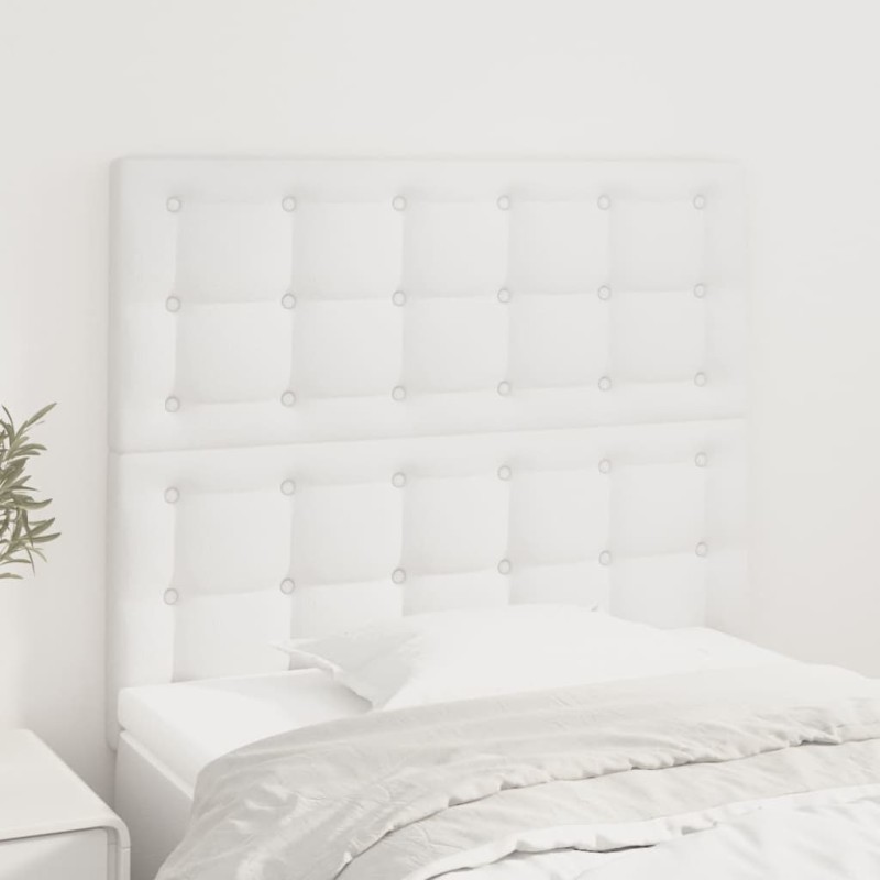 vidaXL Kopfteile 2 Stk. Weiß 100x5x78/88 cm Kunstleder vidaXL Kopfteile 2 Stk. Weiß 100x5x78/88 cm Kunstleder